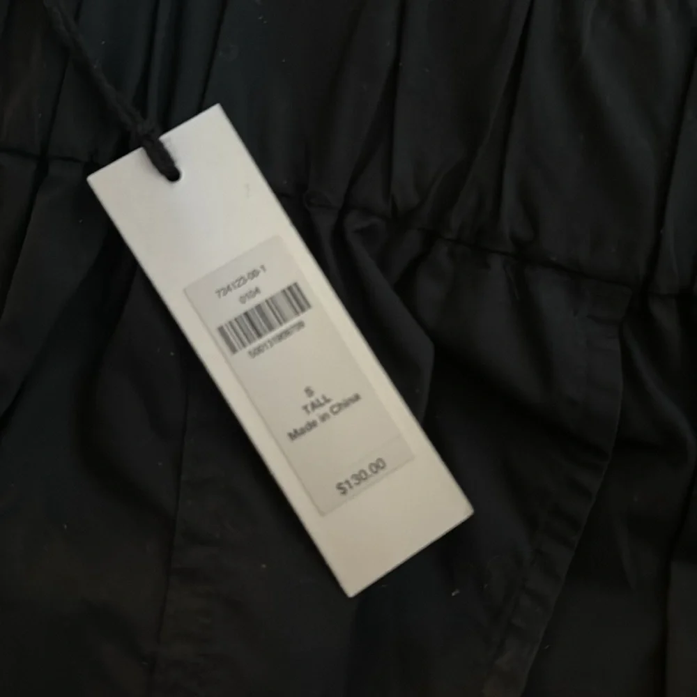 NWT! BR High-Rise Wide-Leg Embroidered Cotton Poplin Cropped Pull-On Pant📙